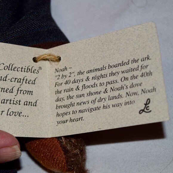 Vintage 1998 Ganz Cottage Collectibles Noah Mohair Mohair 13" tall - Picture 12 of 13